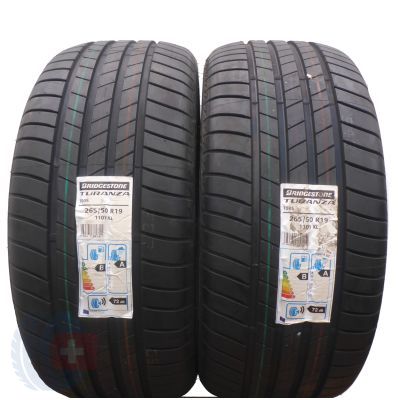 2 x BRIDGESTONE 265/50 R19 110Y XL Turanza T005 Sommerreifen 2019 VOLL Wie Neu