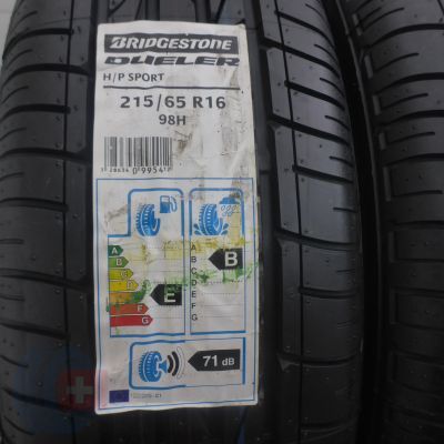 2. 4 x BRIDGESTONE 215/65 R16 98H Dueler H/P Sport Sommerreifen  2017 VOLL WIE NEU