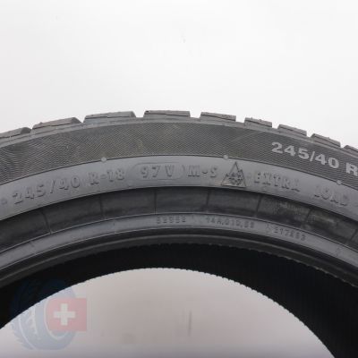 6. 245 40 18 2x CONTINENTAL 245/40 R18 97V XL ContiWinterContact TS 830P RFT Winterreifen 2021 Ungebraucht  