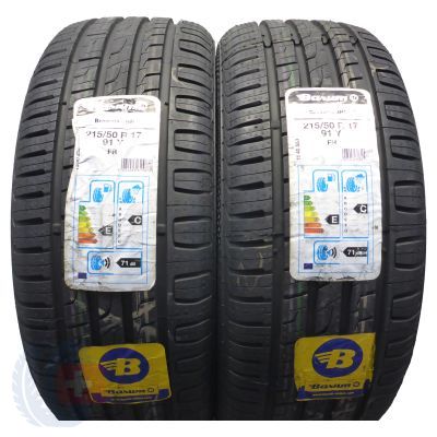 215 50 17 2x BARUM 215/50 R17 91Y Bravuris 3HM Sommerreifen 2019 VOLL Wie Neu