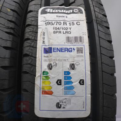 3. 195 70 15C 4x BARUM 195/70 R15C 104/102T Vanis3 Sommerreifen 2023 VOLL WIE NEU