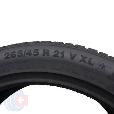 8. 265 45 21 4x CONTINENTAL 265/45 R21 108V XL WinterContact TS850P SUV Winterreifen 2021 5,8-7,2mm