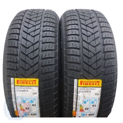 2 x PIRELLI  215/55 R18 95H Winter Sottozero 3 Winterreifen  2017 VOLL WIE NEU  