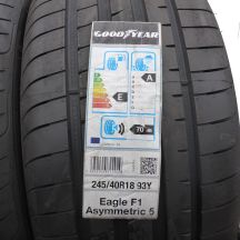 2. 245 40 18 2x GOODYEAR 245/40 R18 93Y Eagle F1 Asymmetric 5 Sommerreifen 2021 WIE NEU VOLL