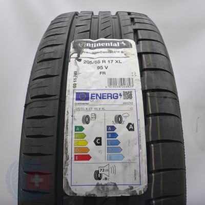 205 55 17 1x CONTINENTAL 205/55 R17 95V PremiumContact6 Sommerreifen 2025 VOLL