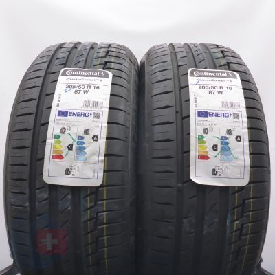  205/50 R16 2x CONTINENTAL 205/50 R16  87W  PremiumContact 6 Sommerreifen 2021 Ungebraucht  