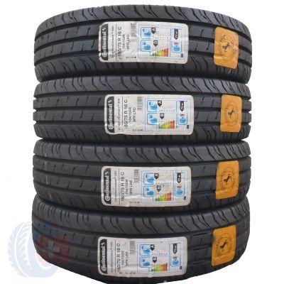 4 x CONTINENTAL 185/75 R16C 104/102R ContiVanContact 200 Sommerreifen 2019 WIE NEU VOLL