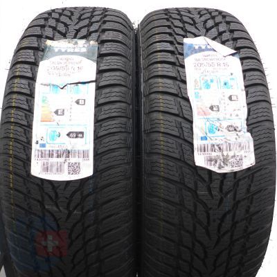 6. 205 55 16 4x NOKIAN 205/55 R16 91H WR Snowproof RunFlat Winterreifen 2019 WIE NEU VOLL