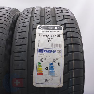 2.  245 40 17 4x CONTINENTAL 245/40 R17 95Y XL PremiumContact 6 Sommerreifen 2023 VOLL WIE NEU 