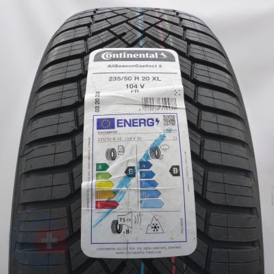 235 50 20 1x CONTINENTAL 235/50 R20 104V AllSeasonContact 2 Ganzjahresreifen 2025 VOLL