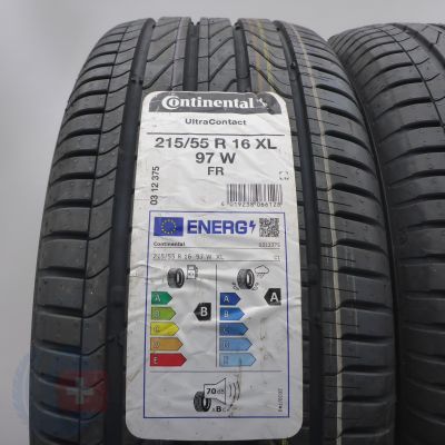 2. 215 55 16 4x CONTINENTAL 215/55 R16 99V XL UltraContact Sommerreifen 2022 VOLL