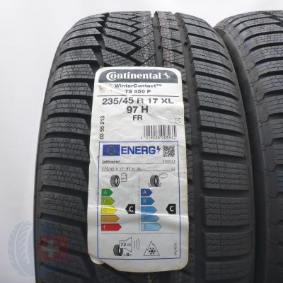 2. 235 45 17 2x CONTINENTAL 235/45 R17 97H XL WinterContact TS 850 P Winterreifen 2021 Ungebraucht   