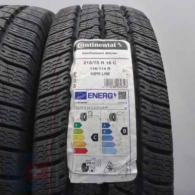 3. 215 75 R16C 2x CONTINENTAL 215/75 R16C 116/114R VanContact Winter Winterreifen 2024 VOLL WIE NEU 