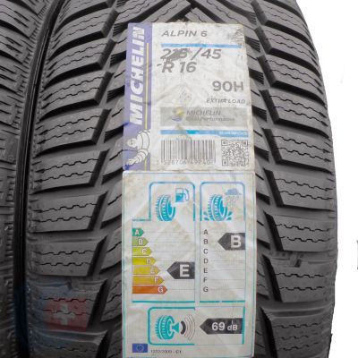 2. 215 45 R16 4 x MICHELIN 215/45 R16 90H XL Alpin 6 Winterreifen 2019 VOLL WIE NEU