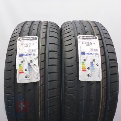 245 50 18 2x CONTINENTAL 245/50 R18 100Y ContiSportContact3 RunFlat BMW Sommerreifen 2022 WIE NEU VOLL