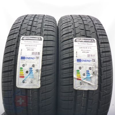 225 55 17C 2x CONTINENTAL 225/55 R17C 109/107H VanContact 4Season Ganzjahresreifen 2023 VOLL WIE NEU 