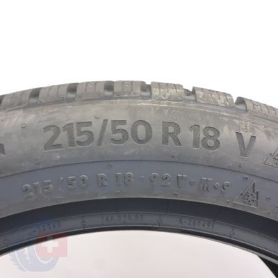 9. 215 50 18 4x CONTINENTAL 215/50 R18 92V WinterContact TS870 P Winterreifen 2024 VOLL WIE NEU 