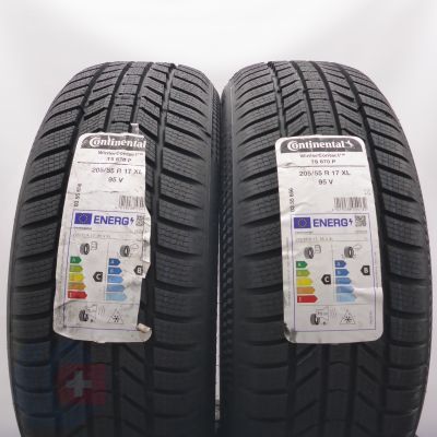 205 55 17 2x CONTINENTAL 205/55 R17 95V XL WinterContact TS 870 P Winterreifen 2025 VOLL WIE NEU      