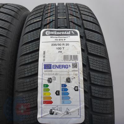 2. 235 50 20 4x CONTINENTAL 235/50 R20 100T WinterContact TS870P Winterreifen 2024 WIE NEU VOLL