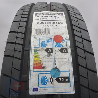 225 65 16C 1x BRIDGESTONE 225/65 R16C 112/110T Duravis R660 eco Sommerreifen 2021 VOLL WIE NEU