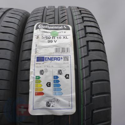 2. 215 60 16 2x CONTINENTAL 215/60 R16 99V XL PremiumContact 6 Sommerreifen 2022 VOLL 
