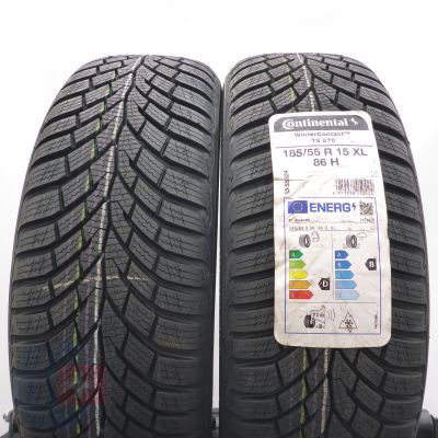 3. 185 55 15 2x CONTINENTAL 185/55 R15 86H XL WinterContast Ts 870 Winterreifen 2023 Ungebraucht  