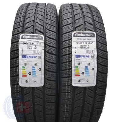 205 75 16C 2x CONTINENTAL 205/75 R16C 113/111R VanContact Winter Winterreifen 2023 VOLL WIE NEU