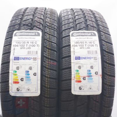 4. 195 65 16C 4x CONTINENTAL 195/65 R16C 104/102T VanContact Winter Winterreifen 2022 VOLL