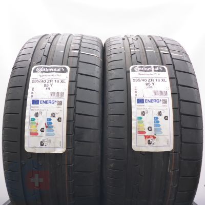 3.  235 40 18 4x CONTINENTAL 235/40 ZR18  95Y XL SportContact 6 Sommerreifen 2021/22 Ungebraucht   